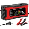 12V 6A Car Battery Charger LCD Display Car Battery Maintainer for Car Motorcycle