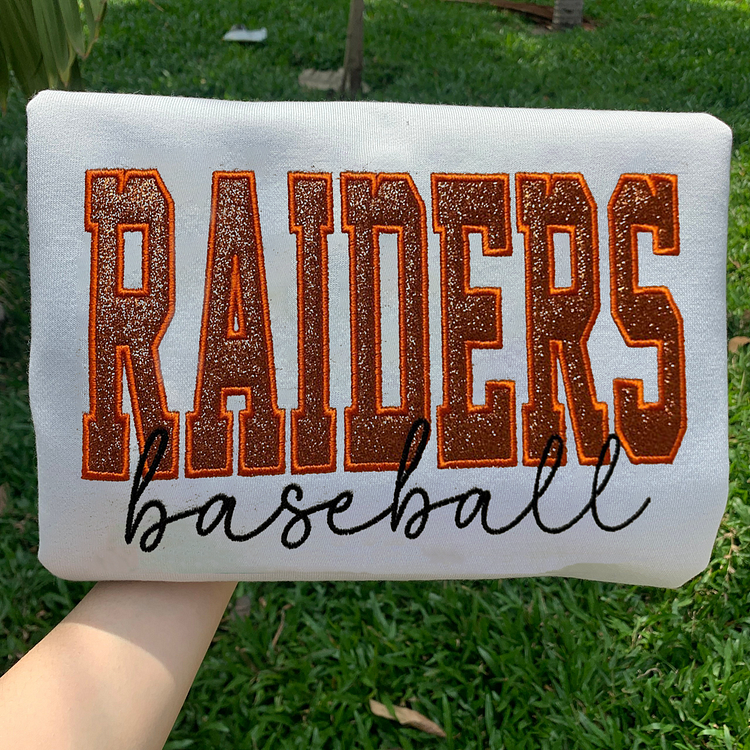 Personalized Embroidered Glitter Sports Team Sweatshirt