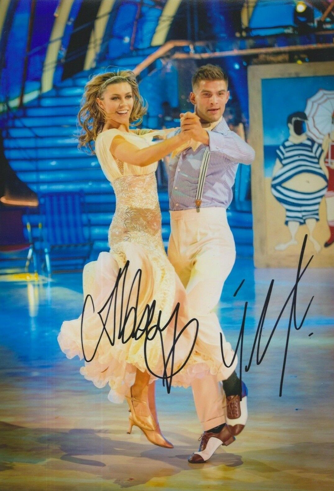 Abbey Clancey / Aljaz **HAND SIGNED** 12x8 Photo Poster painting ~ Strictly Come Dancing