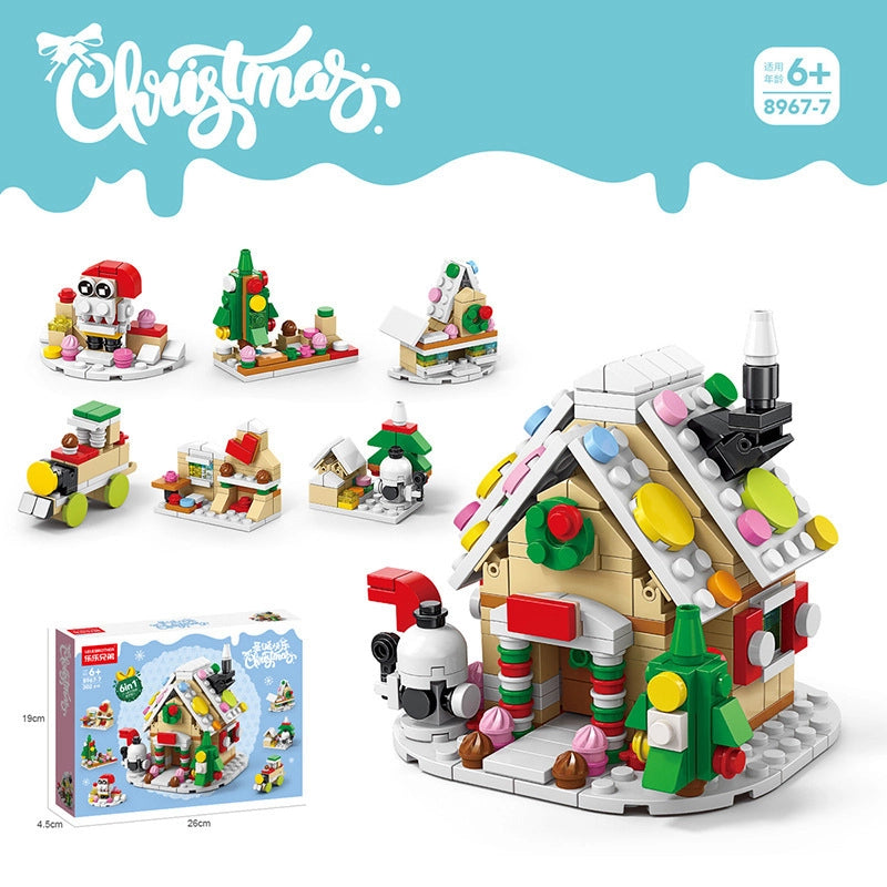 Compatible With Small Particles Christmas Building Blocks Suit Children Assembled Christmas Tree Toys Santa Claus