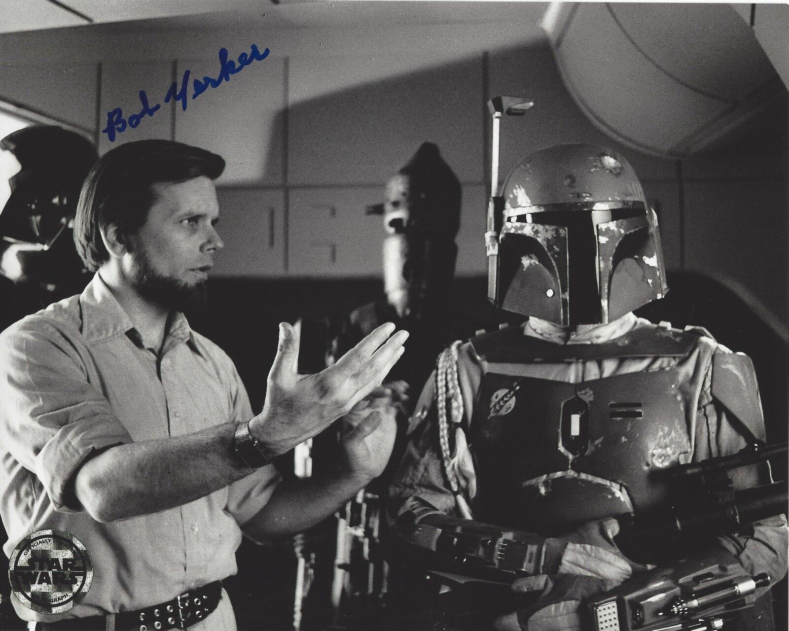 BOB YERKES SIGNED STAR WARS BOBA FETT 8x10 Photo Poster painting E w/COA STUNTMAN ROTJ MOVIE