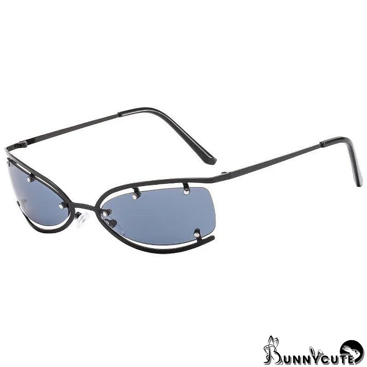 Y2K Fashion Cat Eye Half-rimless Sunglasses