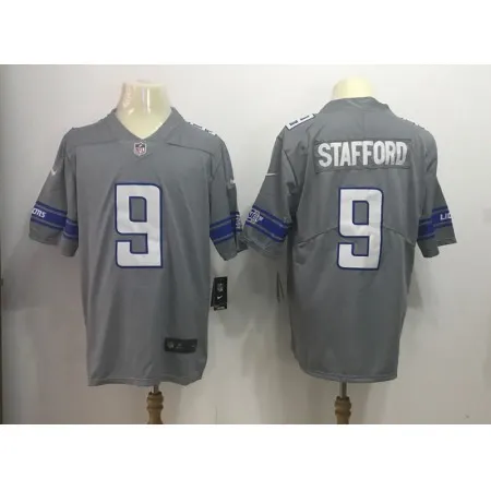 Men's Detroit Lions #9 Matthew Stafford  Gray 2017 Color Rush Legend Stitched NFL Jersey