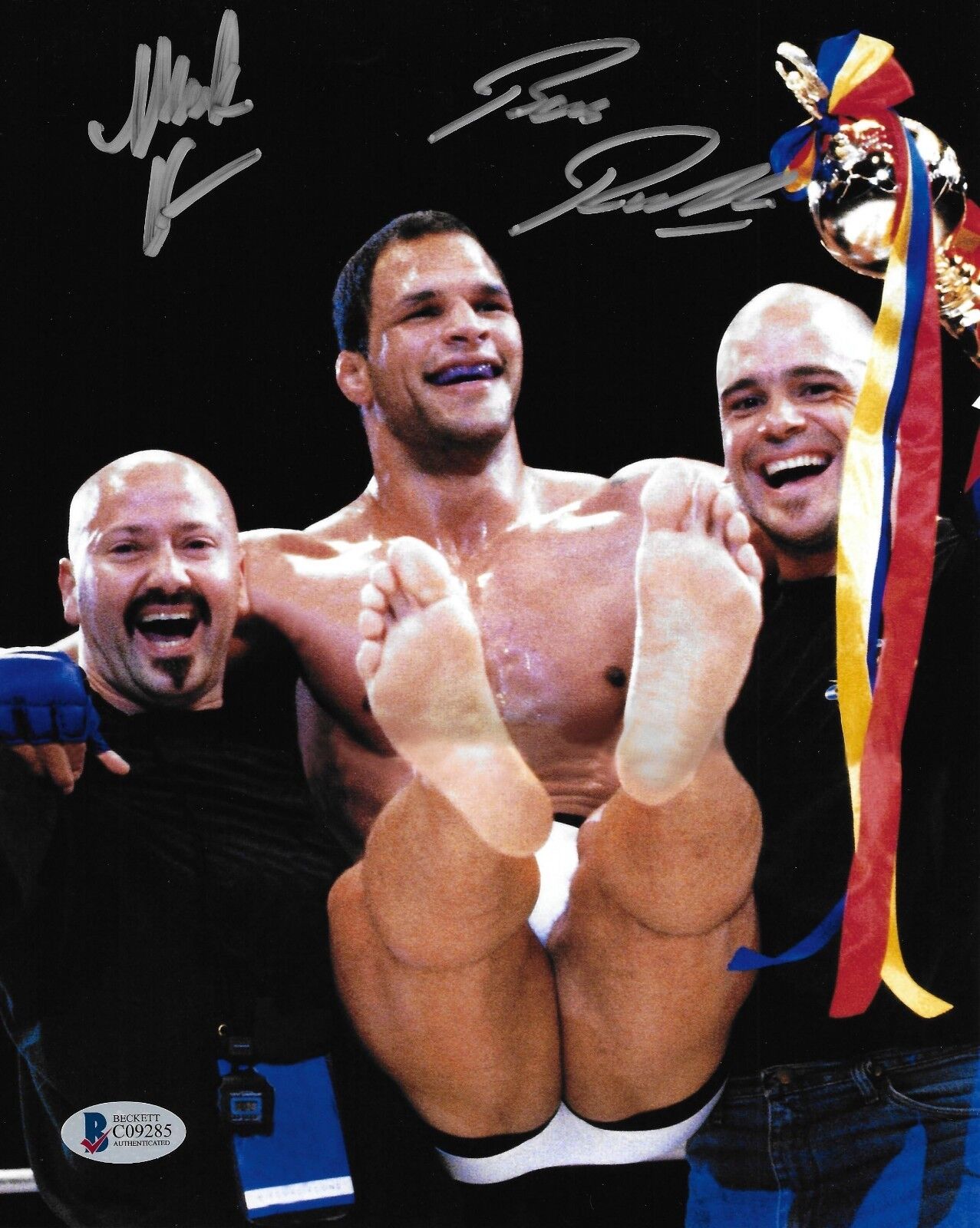 Mark Kerr & Bas Rutten Signed UFC 8x10 Photo Poster painting BAS Beckett COA Pride FC Autograph