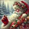 Santa Claus-11CT Stamped Cross Stitch 45*45cm/17.72*17.72in tapestrymarket