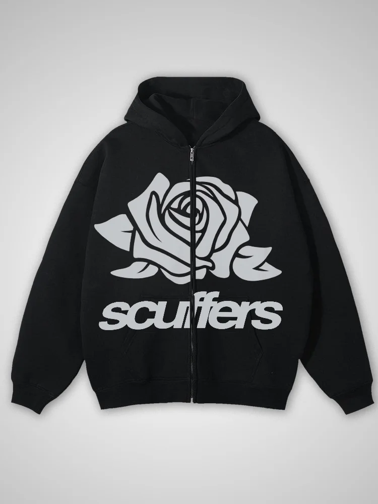 Scuffer Versatile Rose Hoodie In Same Color