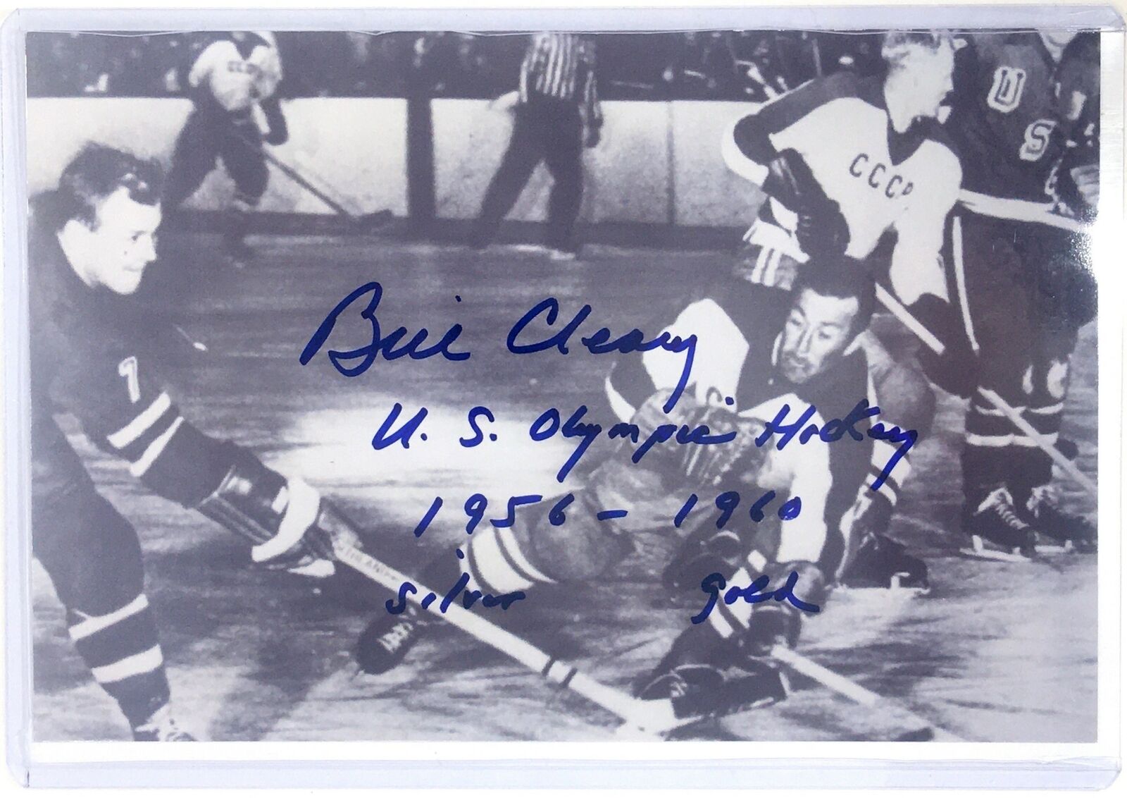 Bill Cleary Signed 4x6 Photo Poster painting USA Olympic Hockey Team Autograph Auto Harvard