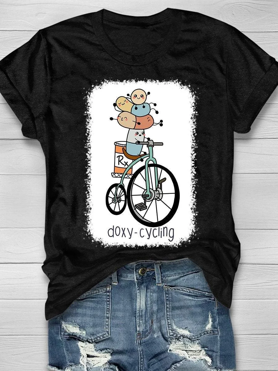 Doxy-Cycling Print Short Sleeve T-shirt
