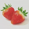 Strawberry-14CT Stamped Cross Stitch Egyptian Cotton 50*50cm/19.69*19.69in