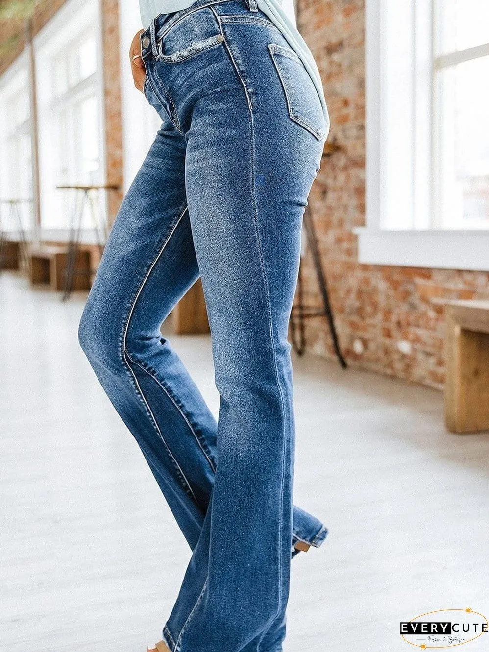 Trendy Flared Leg Jeans
