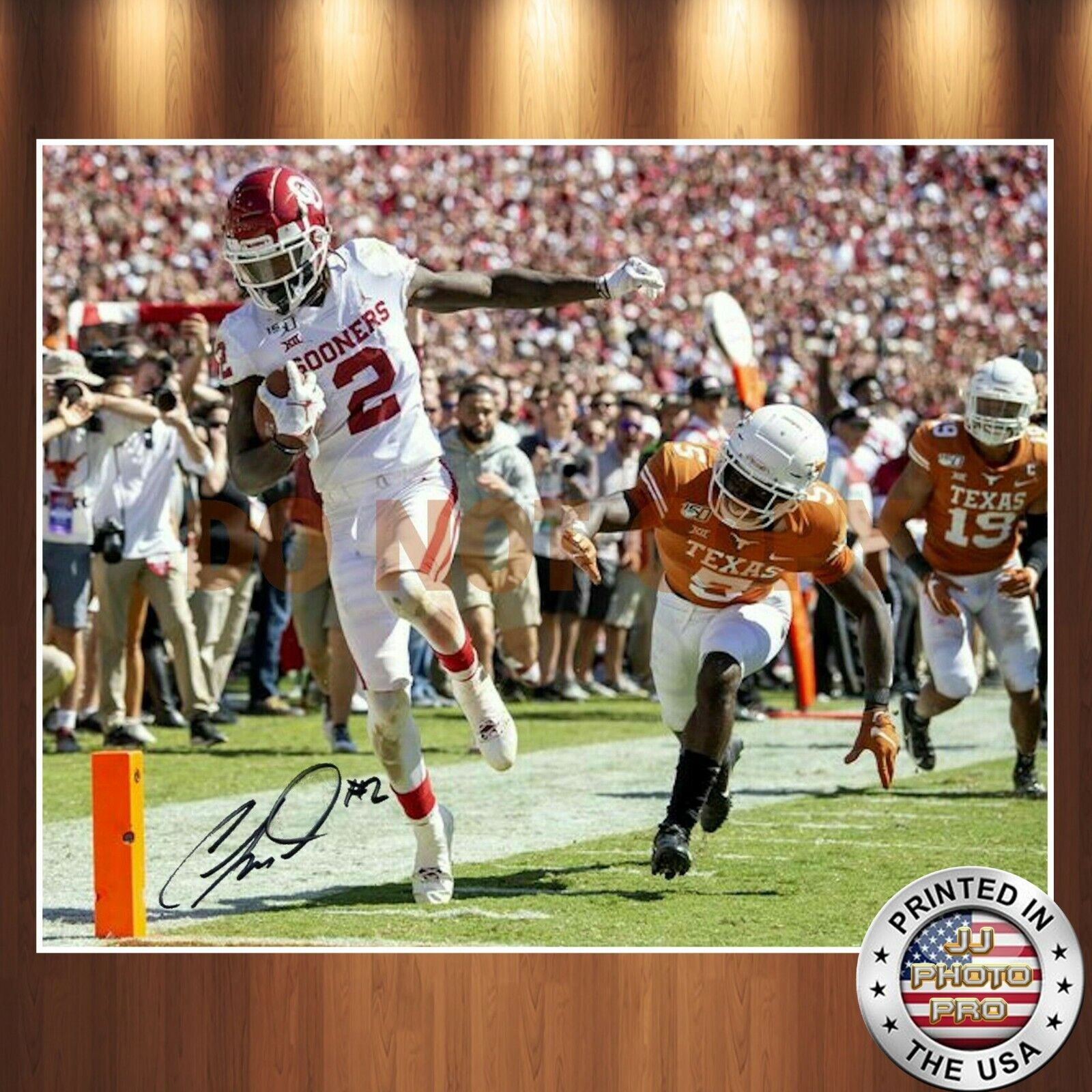 CeeDee Lamb Autographed Signed 8x10 Photo Poster painting (Oklahoma Sooners) REPRINT