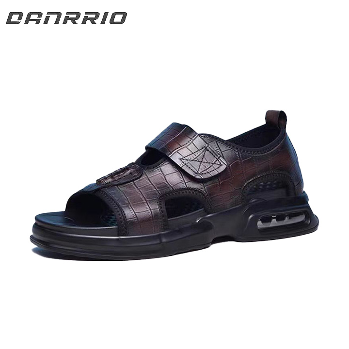 DANRRIO Outerwear Genuine Leather Soft Sole Men Casual Fashion Air Cushion Beach Shoes DANRRIO.COM DANRRIO