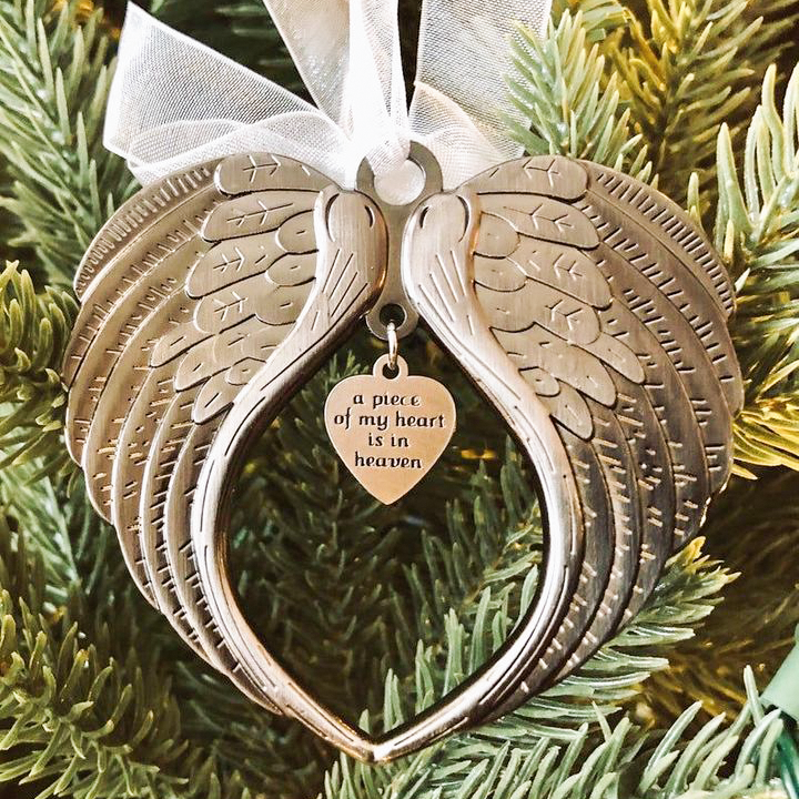 Memorial Ornament Angel Wings A Piece of My Heart Is In Heaven Memorial Ornament