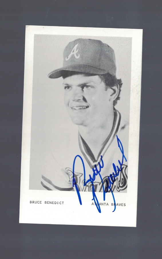 Bruce Benedict Atlanta Braves Signed 3x5 Photo Poster painting W/Our COA RH12