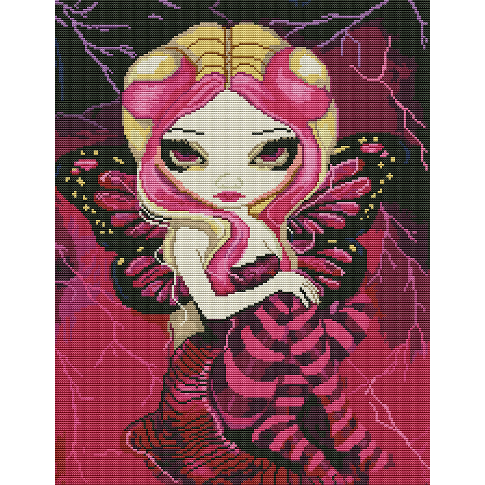 

Elf Girl - 11CT Stamped Cross Stitch - 40*50CM, 501 Original