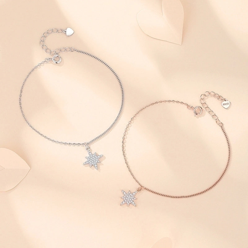 925 Sterling Silver Bracelets Minimalist Shiny