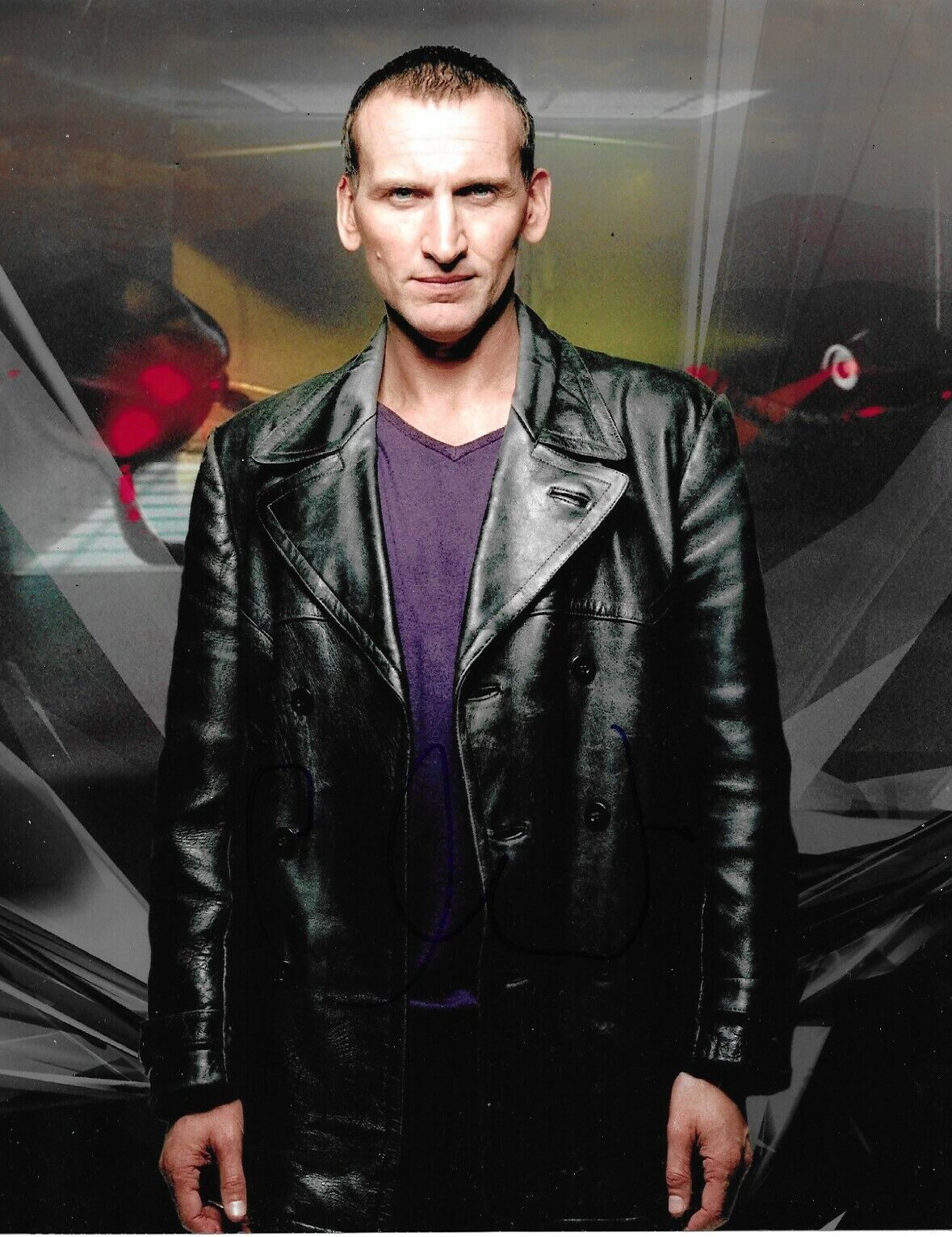 Christopher Eccleston Signed Doctor Who 10x8 Photo Poster painting AFTAL