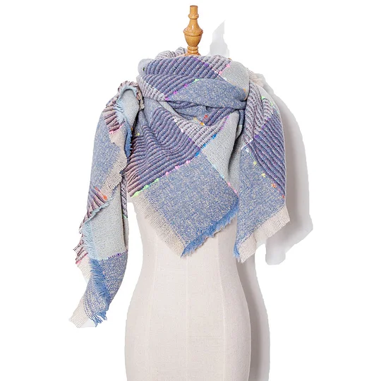Imitation Cashmere Women Triangle Scarf Autumn Winter Big Plaid Scarve Pashmina Mujer Female Echarpe Hiver Foulard Bufanda Shawl