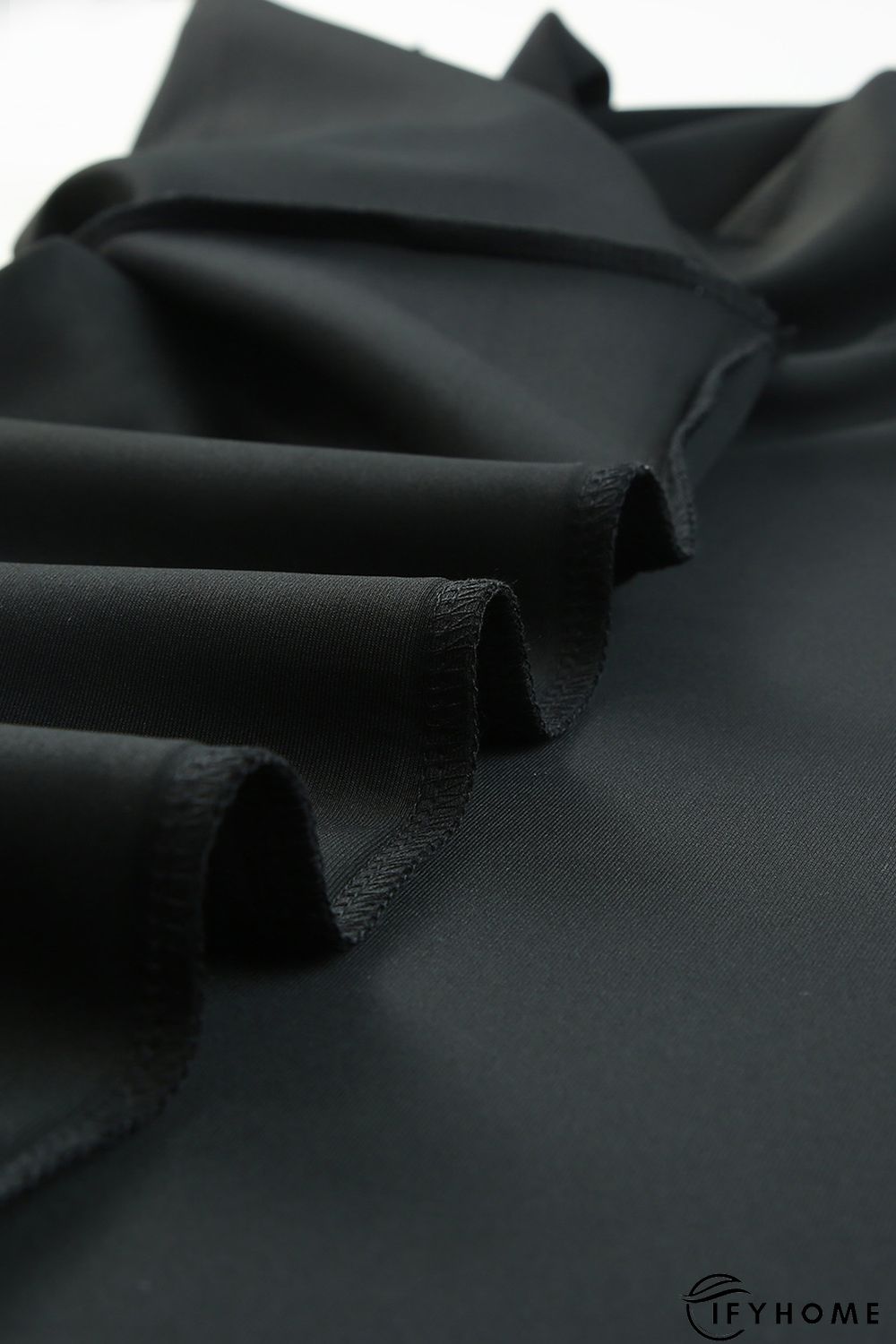 Black Plus Size Pleated V Neck Ruffle Hem Bodycon Dress | IFYHOME