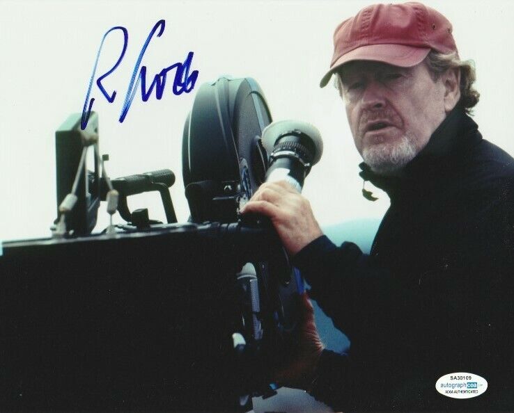 LEGENDARY DIRECTOR RIDLEY SCOTT SIGNED 8x10 Photo Poster painting! ALIEN ACOA COA EXACT PROOF!