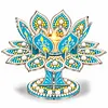 DIY Lotus Flower Pearls & Diamond Painting Candle Holder Acrylic Three-Dimensional Aromatherapy Rack Home Decor Gift
