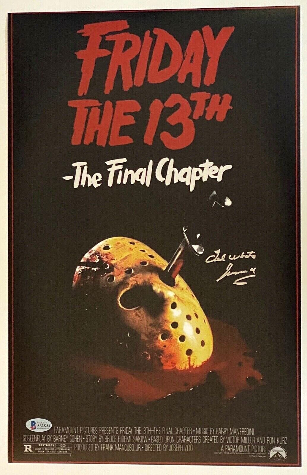 Ted White Signed 11x17 Friday The 13th The Final Chapter Photo Poster painting Poster BAS COA