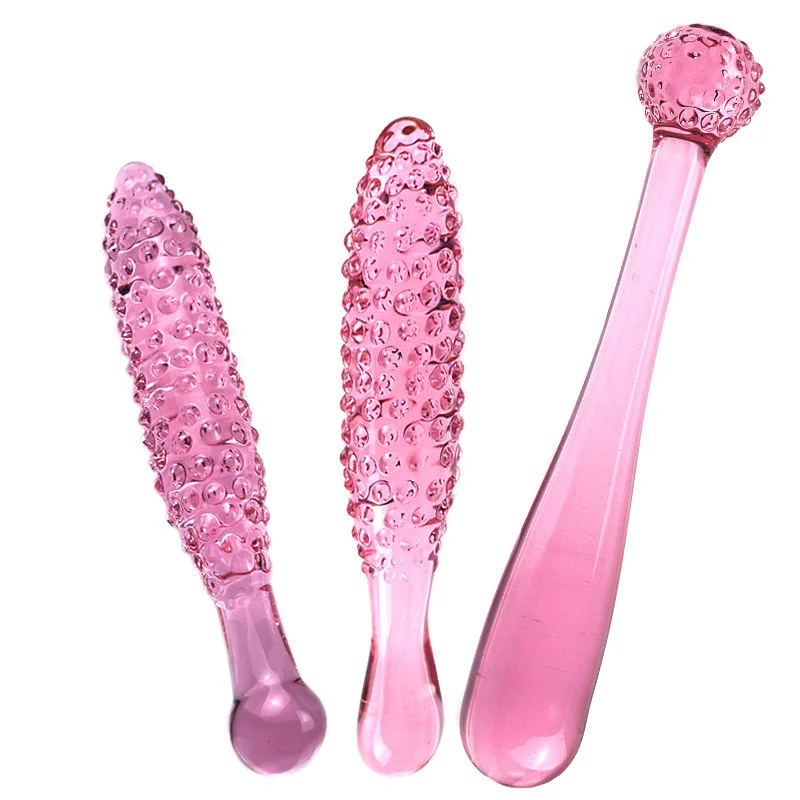 Glass Pink Protruding Point Female Masturbation Fun Toys - Rose Toy