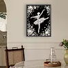 Ballet Girl Premium 5D Diamond Painting Kit Black & White Pearls painting Sparkling Special Shaped Diamond painting