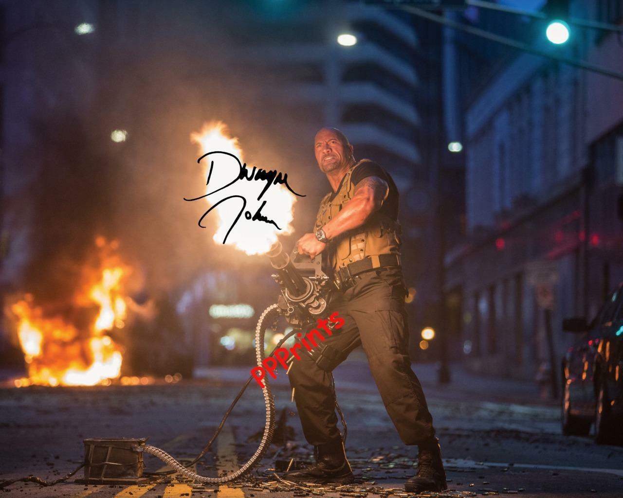 DWAYNE JOHNSON Fast and Furious 7 AUTOGRAPH 10X 8