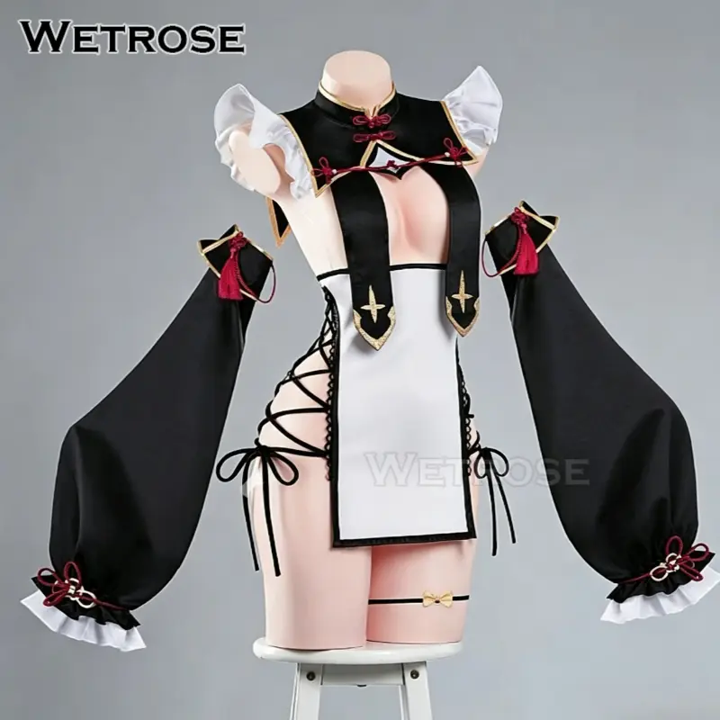 [Wetrose] Pre-Order Blue Archive Tsukatsuki Rio Zombie Cheongsam Game Outfit Cosplay Costume 