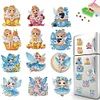 12PCS DIY Diamond Art Refrigerator Sticker Kits for Home Decor (Fairy)
