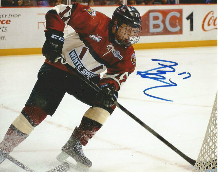 Vancouver Giants Tyler Benson Autographed Signed 8x10 WHL Photo Poster painting COA F