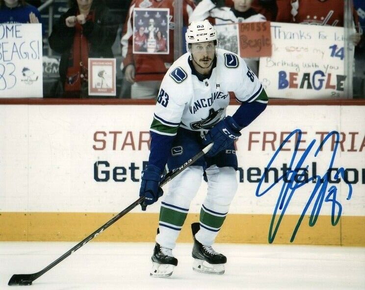 Vancouver Canucks Jay Beagle Signed Autographed 8x10 NHL Photo Poster painting COA #6