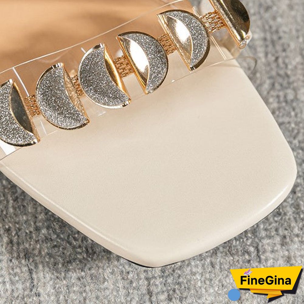 Women's Summer Rhinestone Low Heel Casual Fashion Sandals