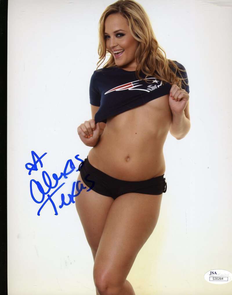 Alexis Texas Hand Signed Jsa 8x10 Photo Poster painting Authentic Autograph New England Patriots