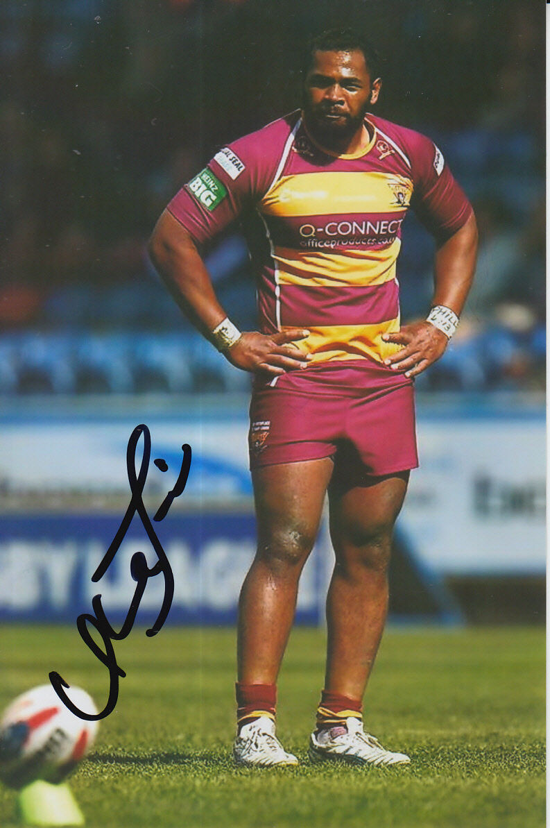 HUDDERSFIELD GIANTS HAND SIGNED UKUMA TA'AI 6X4 Photo Poster painting 1.