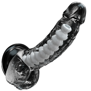 8.46 Inches Transparent Dildo With Flexible Bone