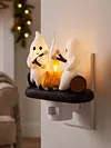 Resin Warm Glow Ghost Campfire Plug-in Night Light Wall Outlet