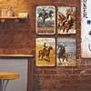 4PCS Western Cowboys Pioneers Indian - Vintage Metal Signs Set - 20*30cm/30*40cm - Western