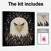 Kits d&rsquo;art pour peinture en perles DIY Noble Winged Bird avec cadre 11,81x11,81 pouces peintures en perles en pierres pr&eacute;cieuses, arts du tableau cr&eacute;atifs pour adultes d&eacute;butants d&eacute;coration murale