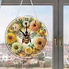 2D flache DIY-Bienen-Blumen Acryl-5D-Diamant-Kunstuhr-Set f&uuml;r Wohnaccessoires