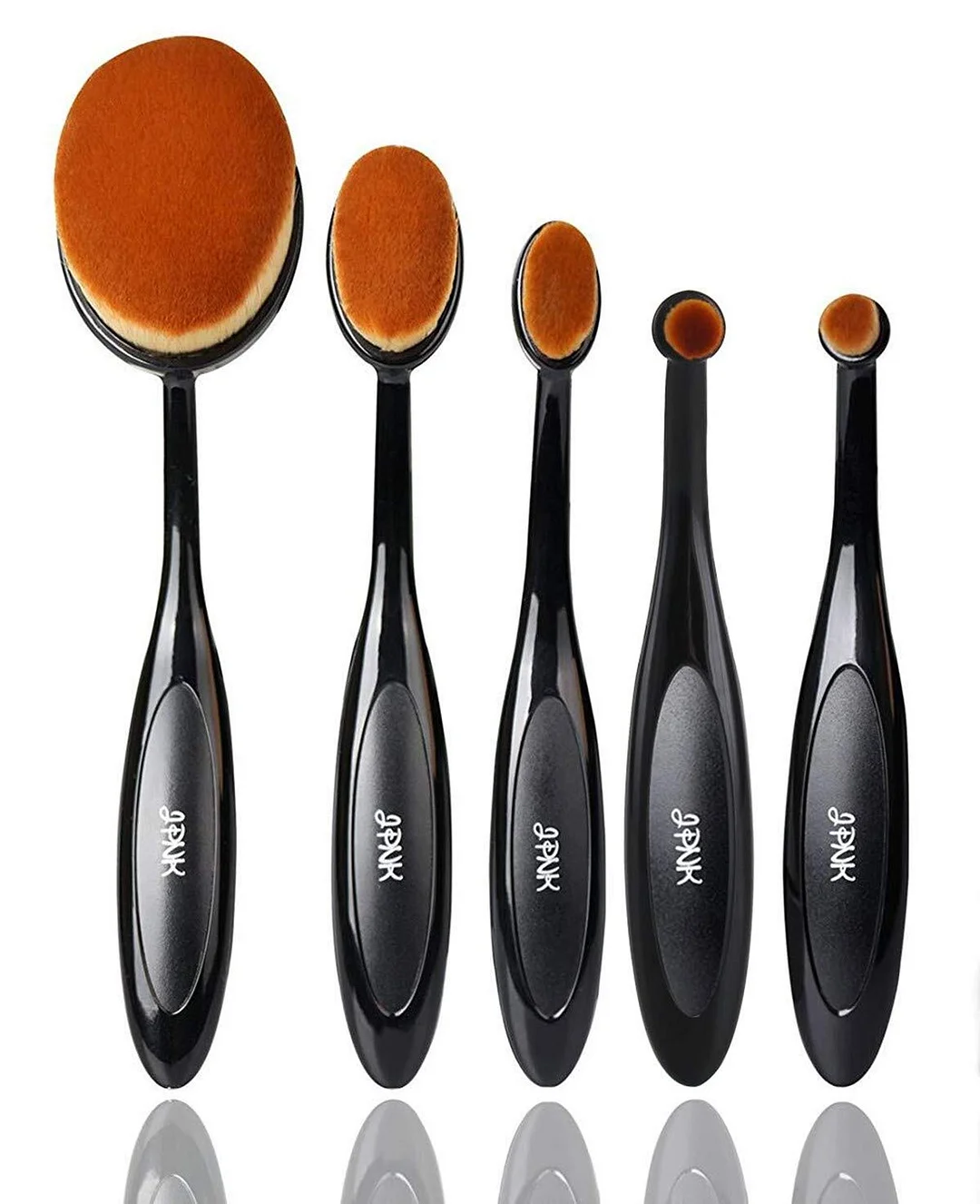 Oval Toothbrush Style Synthetic Powder Foundation Cream Makeup Brush (5 Pieces)