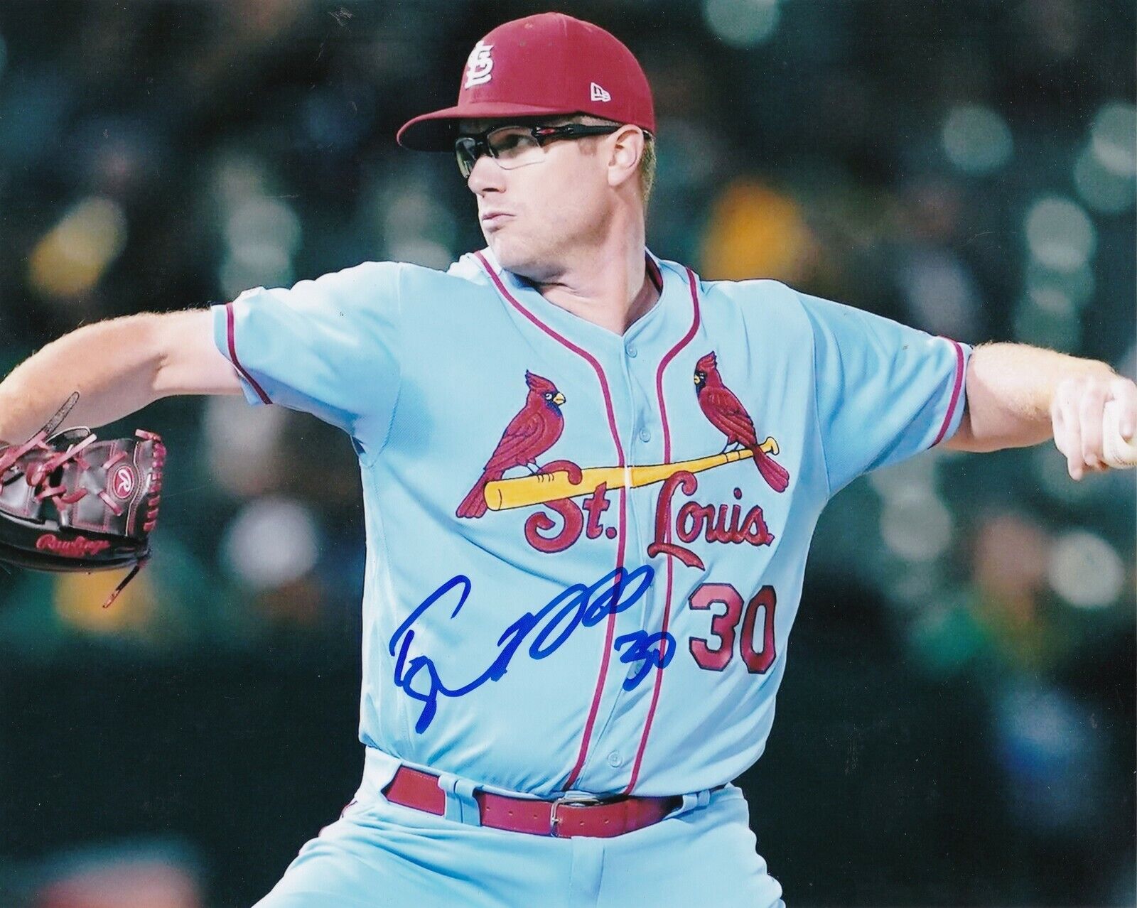 TYLER WEBB ST. LOUIS CARDINALS ACTION SIGNED 8x10