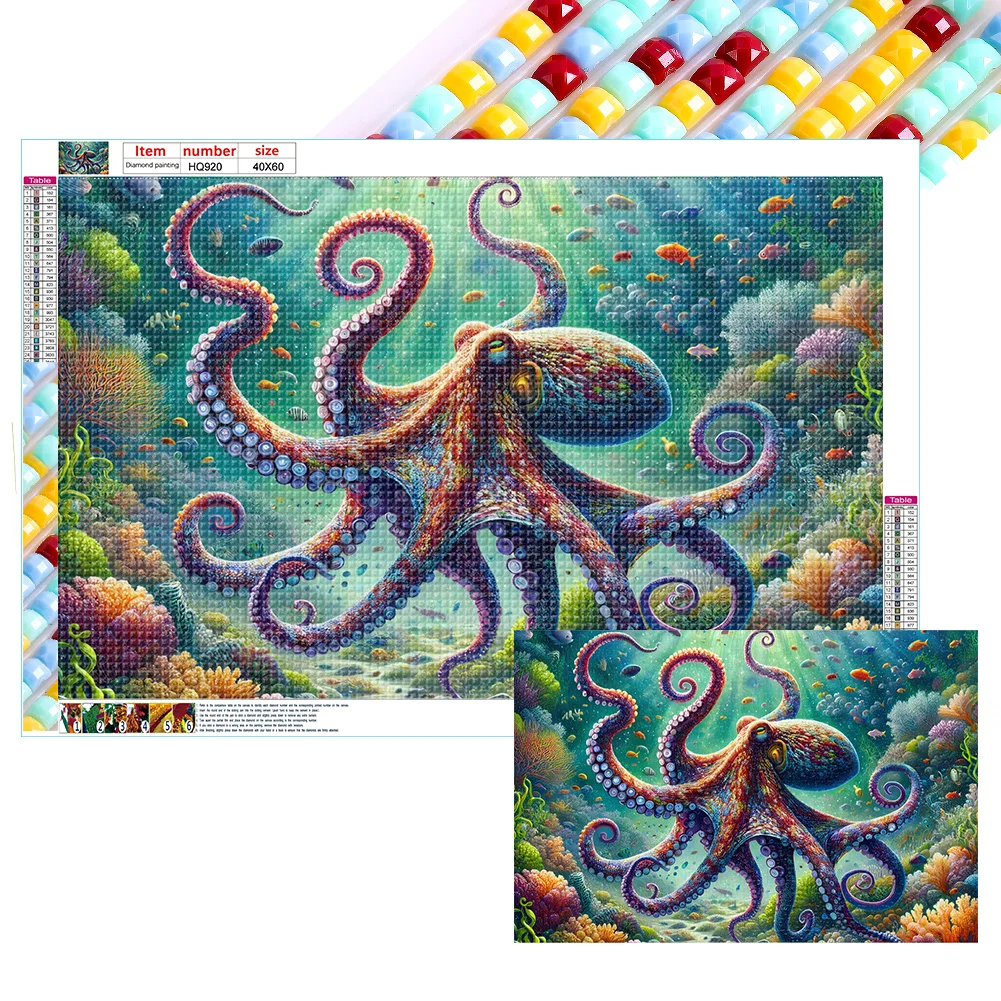 Full Square Diamond Painting - Octopuses(Canvas|40*60cm)