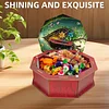 5D DIY Diamond Art Painting Snack Storage Box with Lid Wood Container (Flower)