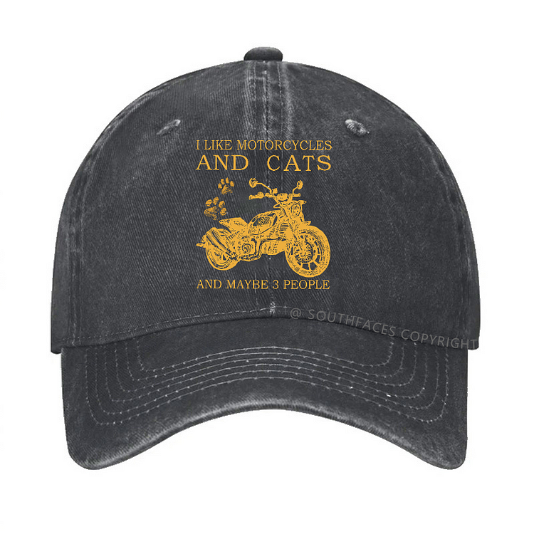 I Like Motorcycles And Dogs And Maybe 3 People Hat
