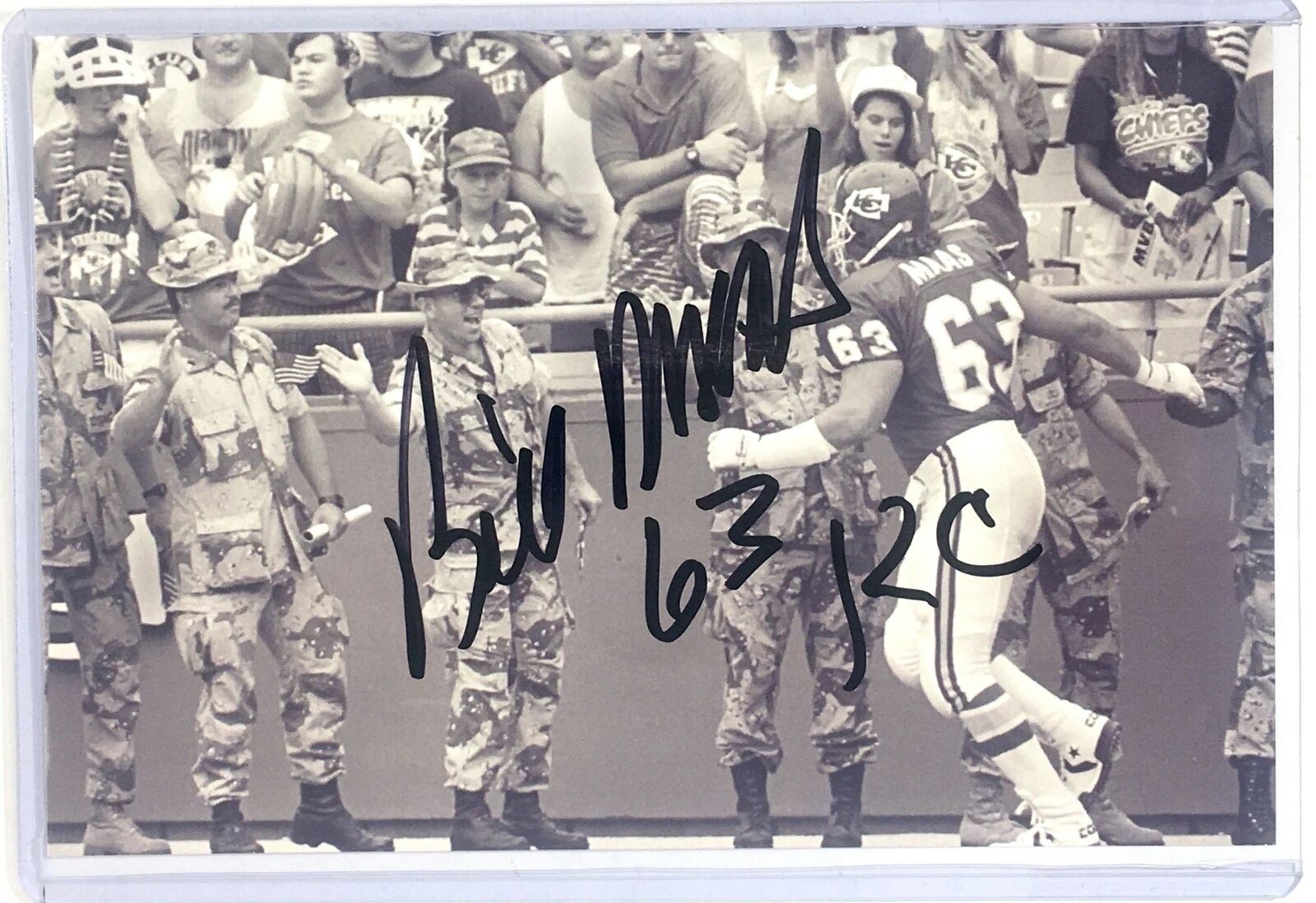 Bill Maas Signed 4x6 Photo Poster painting Kansas City Chiefs Green Bay Packers Autograph Auto