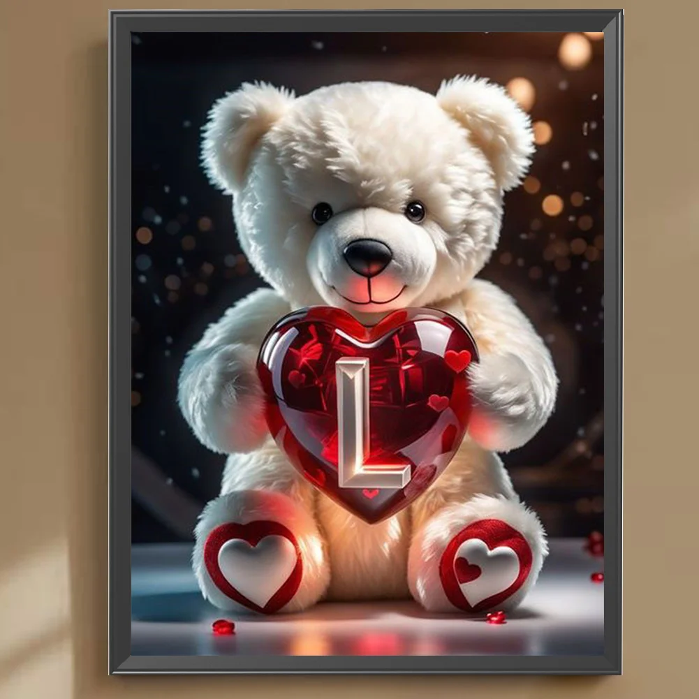 Diamond Painting - Full Square Drill - Bear Love L(Canvas|35*45cm)