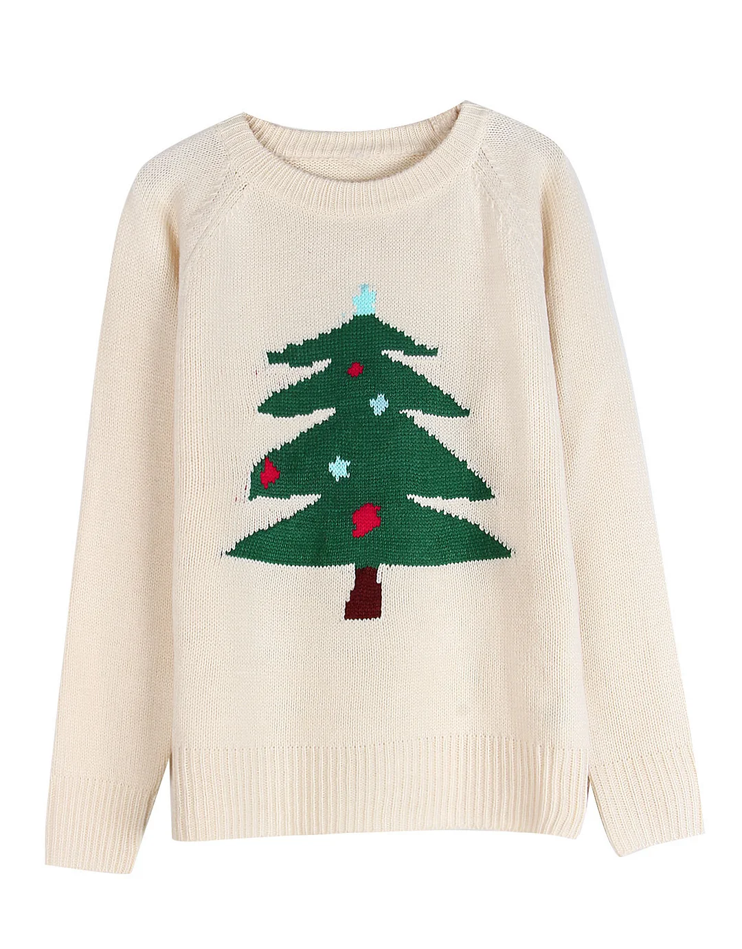 Athvotar Athvotar And Winter New Christmas Fashion Knitted Retro-Flowered Christmas Tree Stum Sweater For Women
