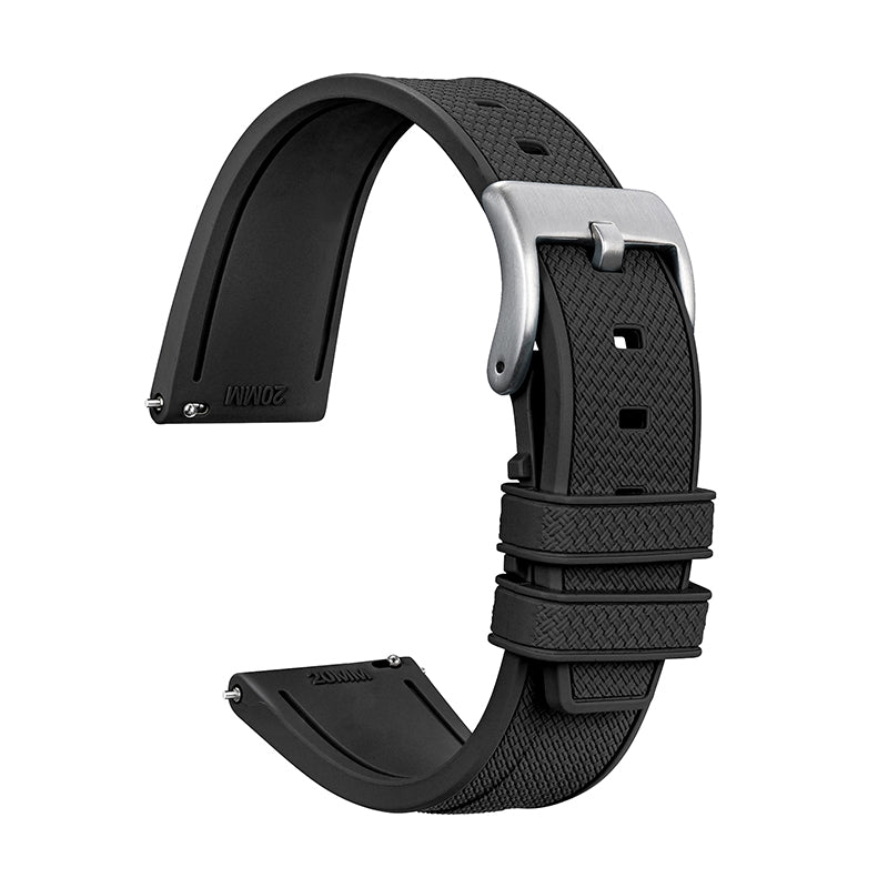 Herringbone Textured FKM Rubber Watchband WDS008 San Martin Watch san martin watchSan Martin Watch